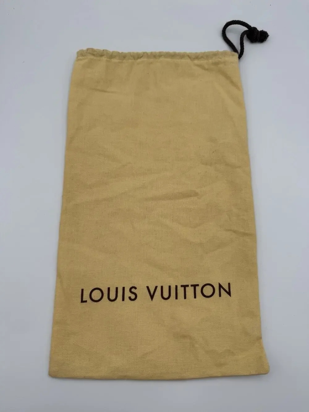 Authentic Louis Vuitton Drawstring Dust Bag Shoe Boot Pouch 15” x 9”